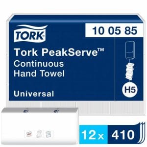 Papirhåndklæde Tork Peakserve Continuous H5 1-Lags 4920Ark/kar