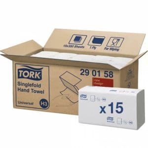 Papirhåndklæde Tork Universal H3 1-Lag Z-Fold 4500Stk/ka