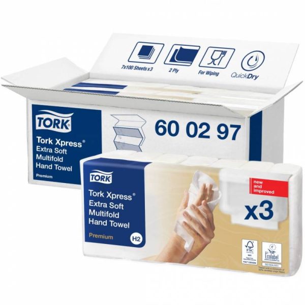 Papirhåndklæde Tork Xpress H2 Prem. Extra Soft 2-Lag 2100Ark