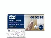 Papirhåndklæde Tork H2 Xpress Premium Extra Soft 2-lag hvid - (3 pakker x 700 stk.)